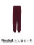 Neutral Unisex Sweatpants w. Elastic Cuff Bordeaux