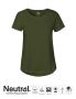 Neutral Ladies Roll Up Sleeve T-shirt Dark green