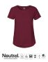 Neutral Ladies Roll Up Sleeve T-shirt Dark red