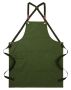 Cross-Back Clip Bib Apron Oliven