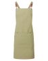 Cross-Back Clip Bib Apron Khaki