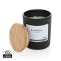 Ukiyo deluxe scented candle with bamboo lid black