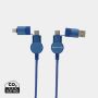 Oakland RCS recycled plastic 6-in-1 fast charging 45W cable Blue