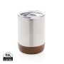 Cork small vacuum coffee mug silver