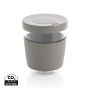 Ukiyo borosilicate glass with silicone lid and sleeve Grey