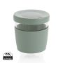 Ukiyo borosilicate glass with silicone lid and sleeve green