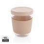 Ukiyo borosilicate glass with silicone lid and sleeve Brown
