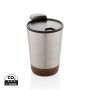 Cork coffee tumbler silver