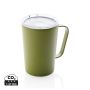 RCS Recycled stainless steel modern vacuum mug with lid green