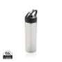 Sport bottle with straw silver