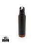 Cork leakproof vacuum flask black