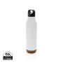 Cork leakproof vacuum flask white