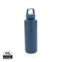 RCS certified recycled PP water bottle with handle Blue
