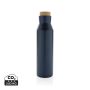 Gaia RCS certified recycled stainless steel vacuum bottle Blue