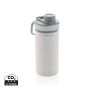 Vacuum stainless steel bottle with sports lid 550ml White