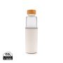 Glass bottle with textured PU sleeve white