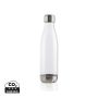 Leakproof water bottle with stainless steel lid Transparent