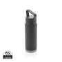 Leakproof vacuum on-the-go bottle with handle grey