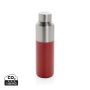 Fluid RCS certified recycled steel water bottle 600ml Red