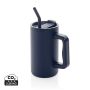 Cube RCS certified recycled steel mug 800ml Navy Blue