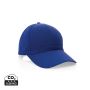Impact 6 panel 190gr Recycled cotton cap with AWARE™ tracer blue