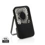 Aervina RCS recycled plastic re-chargeable desk fan Black