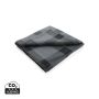 Soft plaid fleece blanket Dark grey