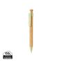 Bamboo pen with wheatstraw clip Green