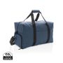 Smooth PU weekend duffle Navy Blue