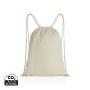Impact AWARE™ recycled cotton drawstring backpack 145g White