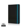 Deluxe hardcover A5 notebook with coloured side blue