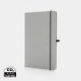 GRS Recycled leather hardcover notebook A5 Light grey