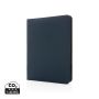 Impact Aware™ deluxe 300D tech portfolio with zipper Navy Blue