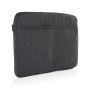 Laluka AWARE™ recycled cotton 15.6 inch laptop sleeve Dark grey