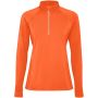 Estambul long sleeve women's half zip sweatshirt Fire orange