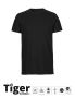 Unisex Tiger Cotton T-shirt Black