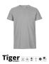 Unisex Tiger Cotton T-shirt Grey