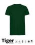 Unisex Tiger Cotton T-shirt Bottle Green