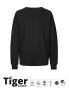 Unisex Tiger Cotton Sweatshirt Black