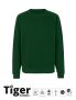 Unisex Tiger Cotton Sweatshirt Bottle Green