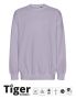 Unisex Tiger Cotton Oversized Sweatshirt Dusty Purple