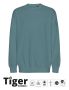 Unisex Tiger Cotton Oversized Sweatshirt Teal