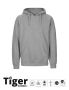 Unisex Tiger Cotton Hoodie Grey
