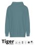 Unisex Tiger Cotton Oversized Hoodie Teal