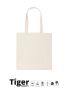 Tiger Cotton Shopping Bag w. Long Handles Nature