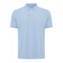 IQONIQ Yosemite recycled cotton pique polo sky blue