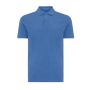 IQONIQ Yosemite recycled cotton pique polo heather blue