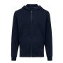 IQONIQ Abisko recycled cotton zip through hoodie navy
