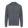 IQONIQ Abisko recycled cotton zip through hoodie heather anthracite