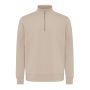 IQONIQ Elgon recycled cotton quarter zip sweater desert